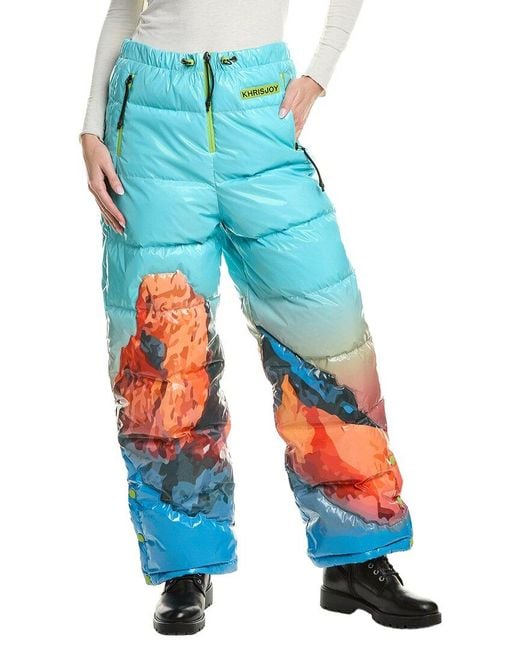 Khrisjoy Blue Ski Mountain Monte Puffer Down Pant