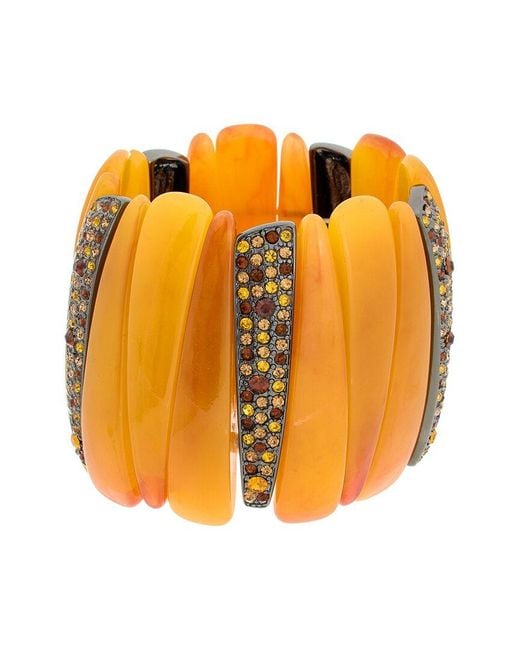 Kenneth Jay Lane Orange Stretch Bracelet