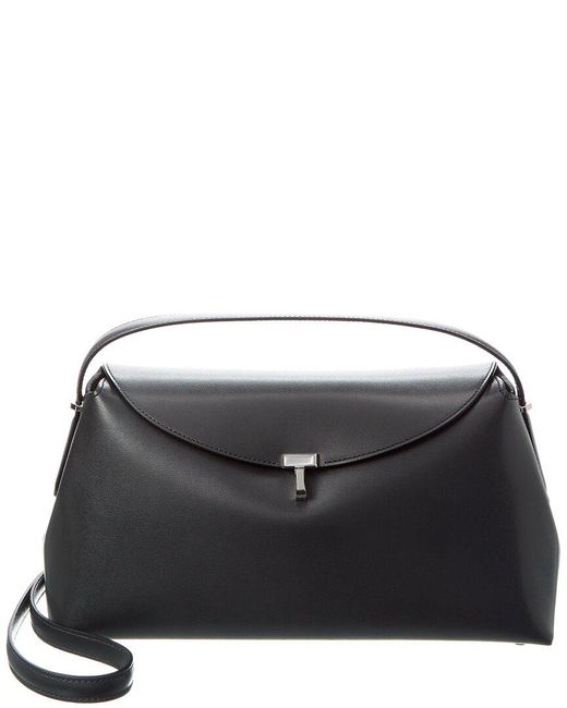 Totême  Black T Lock Leather Shoulder Bag