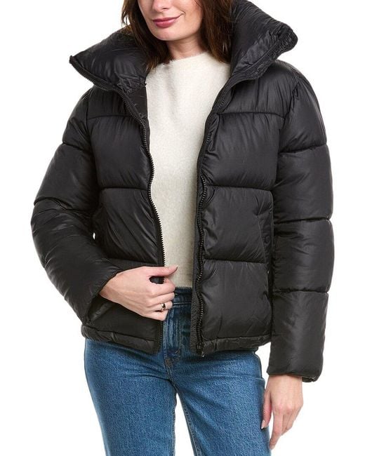 Hudson Black Jeans Lightweight Puffer Coat