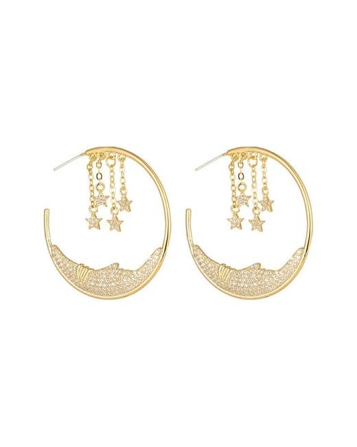 Eye Candy LA Metallic The Luxe Collection Cz Piqa Hoops