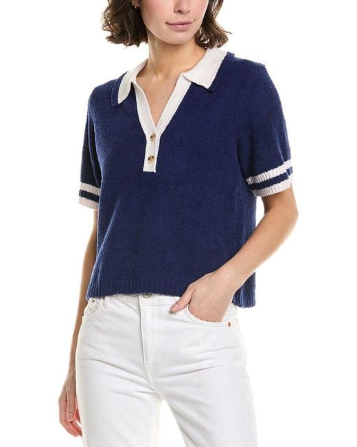 Central Park West Blue Bianca Polo Shirt