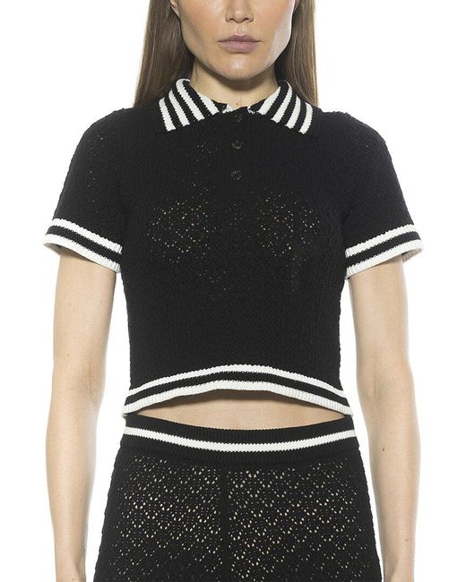 Alexia Admor Black Brinley Top