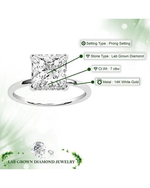 Amairah White 14K 7.00 Ct. Tw. Lab-Grown Diamond Engagement Ring