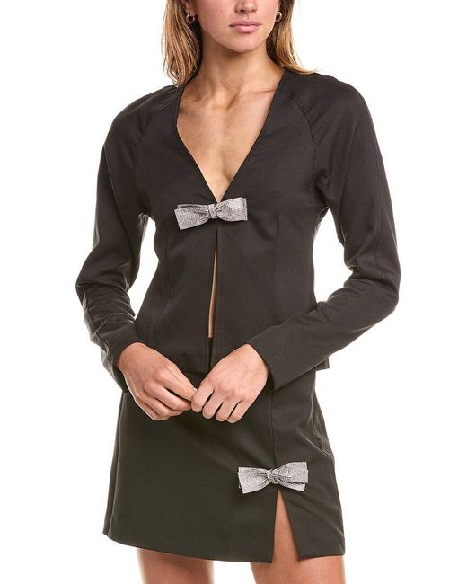 7021 Black Crystal Bow Jacket