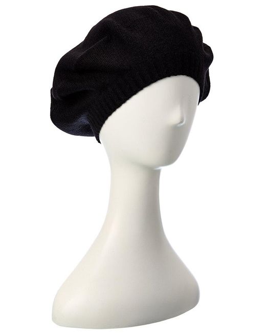 Portolano Black Cashmere Beret Lyst