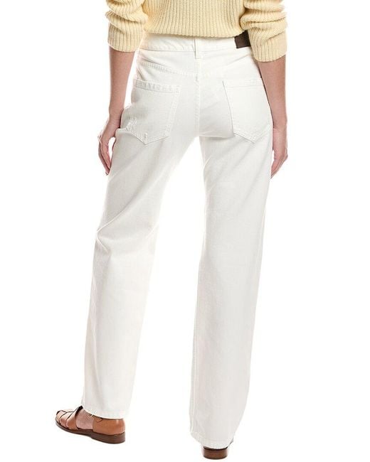 Brunello Cucinelli White Pant