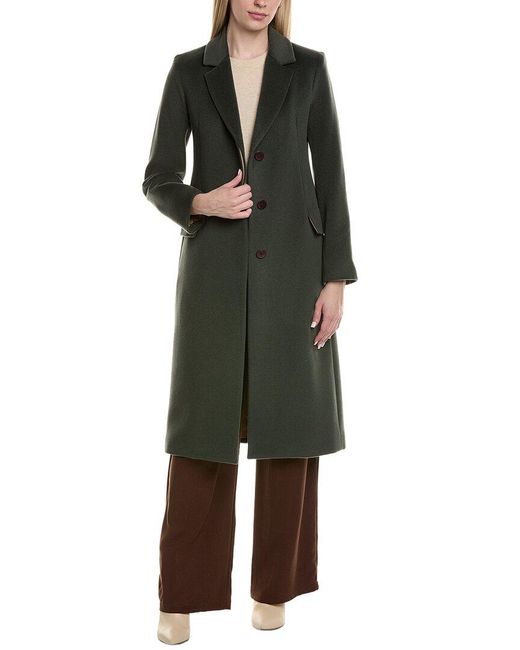 Fleurette Green Wool-Blend Coat