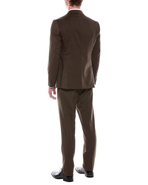 Corneliani Brown 2Pc Wool-Blend Suit for men