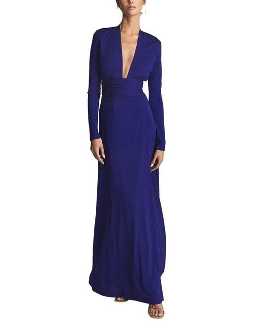 Reiss Blue Bailey Maxi Dress