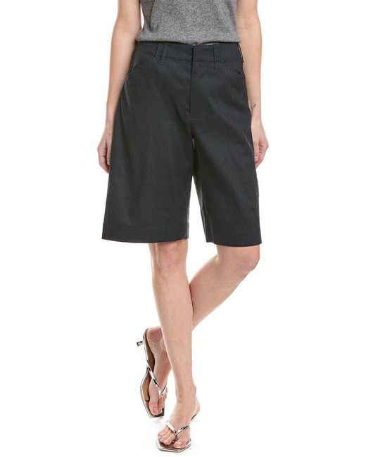 Rag & Bone Black Banks Linen-Blend Short