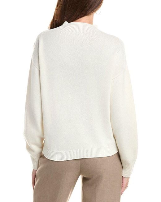 Peserico White Wool, Silk, & Cashmere-Blend Sweater