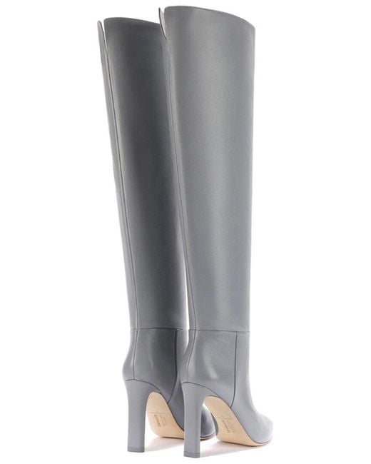 Larroude Gray Larroudé X Jennifer Leather Boot