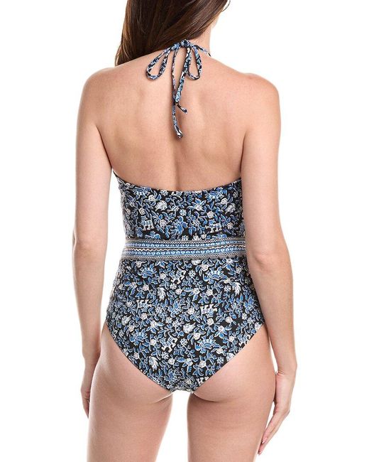 Sea Blue Maria Printed One-Piece