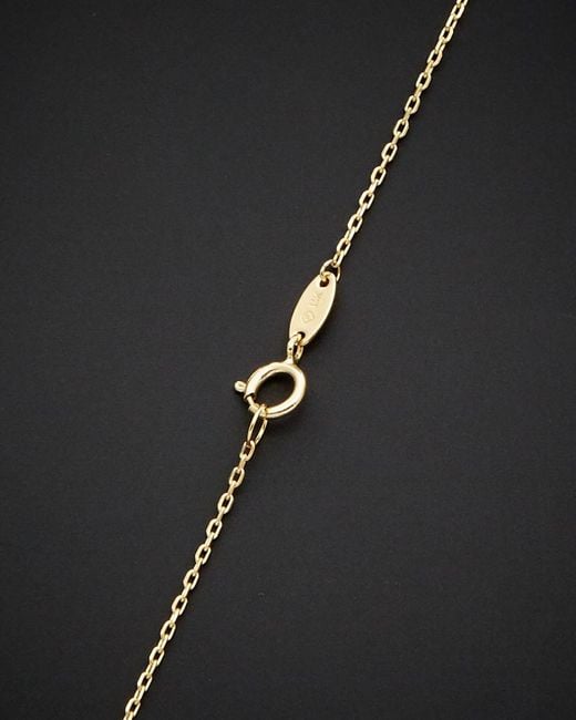 Italian Gold Black 14k Geometric Pebble Station Necklace