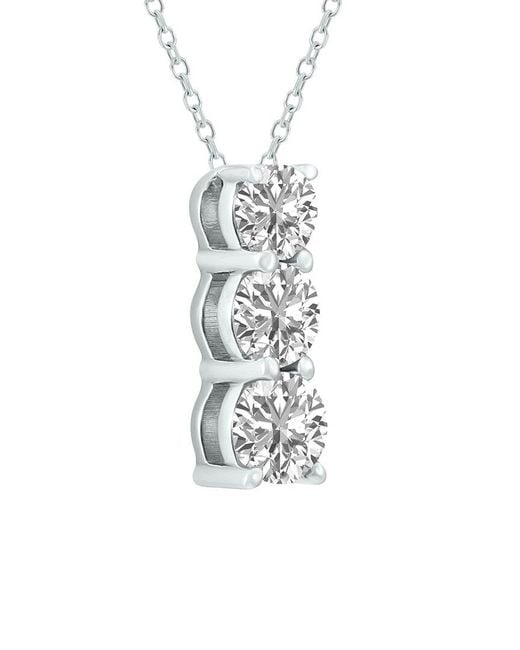 Lab Grown Diamonds White 14k 2.00 Ct. Tw. Lab Grown Diamond Necklace