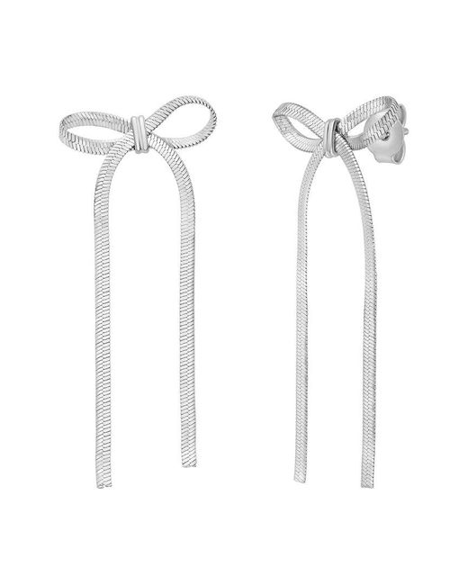 Italian Silver White Dangle Earrings