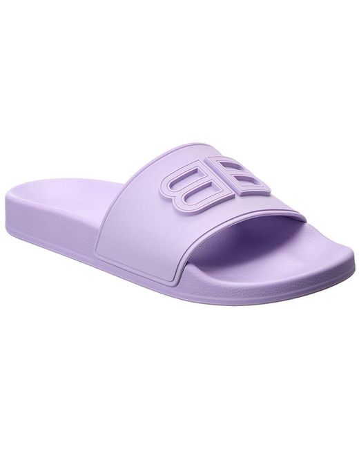 Balenciaga Bb Rubber Pool Slide in Purple Lyst Australia