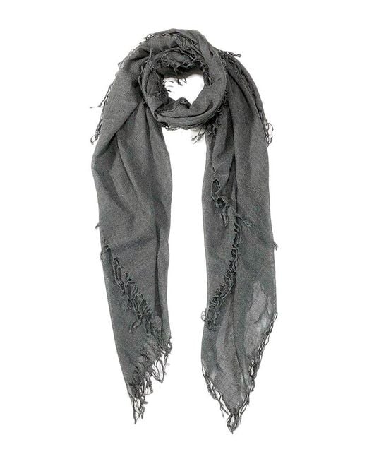 Blue Pacific Gray Heathered Cashmere Scarf
