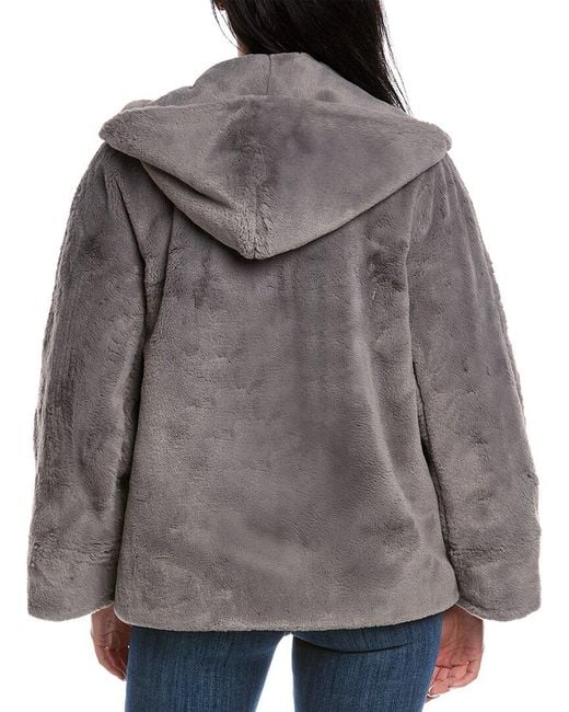 Cinzia Rocca Gray Fuzzy Jacket