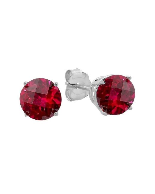 MAX + STONE Red Max + Stone 10k 1.90 Ct. Tw. Created Ruby Studs