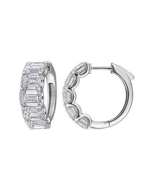 Lab Grown Diamonds Metallic Created Forever 14K 10.00 Ct. Tw. Lab-Grown Diamond Hoop Earrings