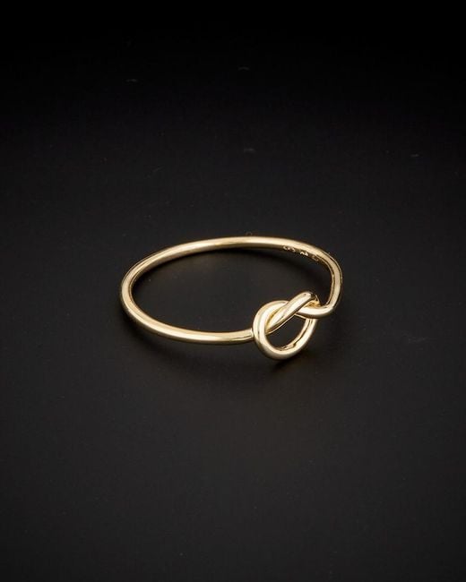 Italian Gold Black 14k Love Knot Ring