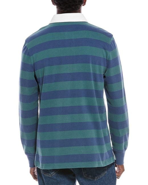Brooks Brothers Blue Knit Rugby Polo Shirt for men