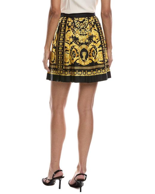 Versace Yellow Pleated Skirt