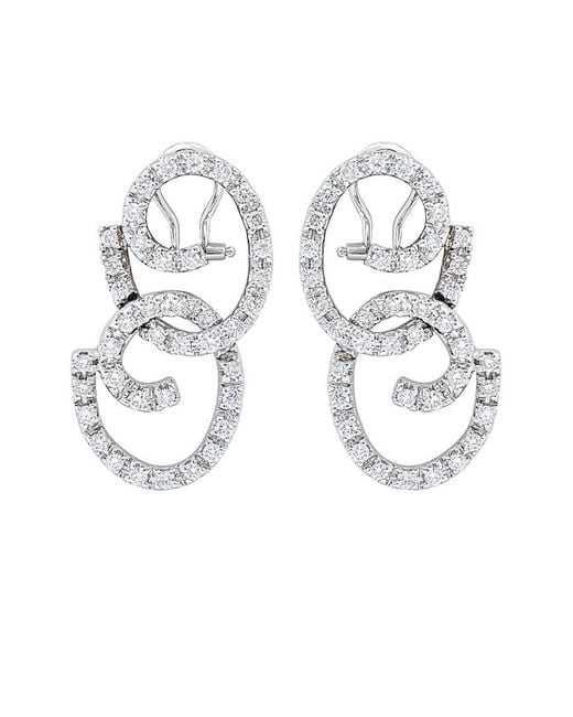 Diana M White Fine Jewelry 18k 3.50 Ct. Tw. Diamond Earrings