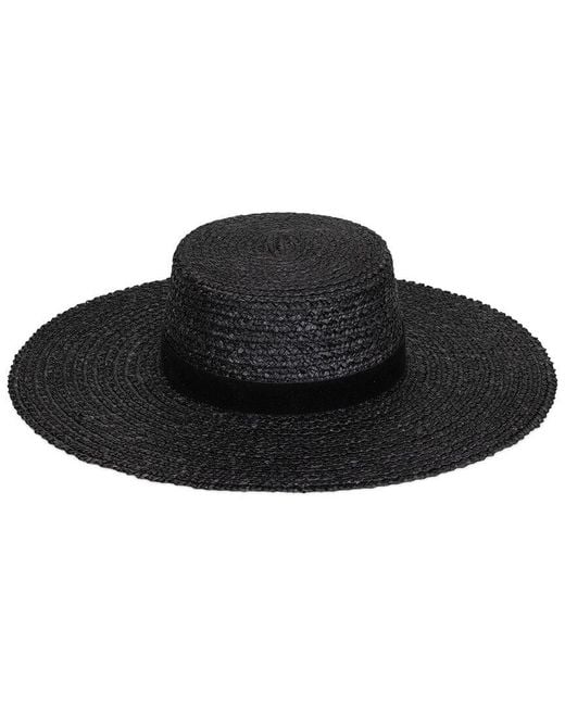Lack of Color Black Mira Wide Boater Hat
