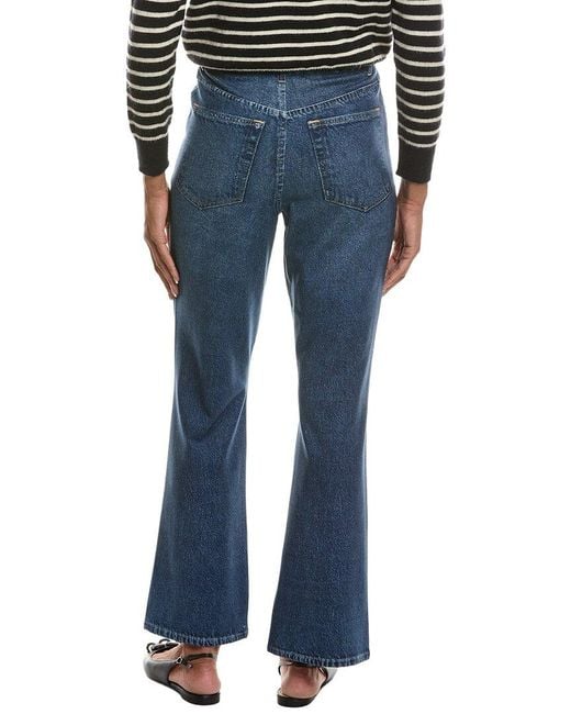 7 For All Mankind Blue Luxeweave Denim Print Pant