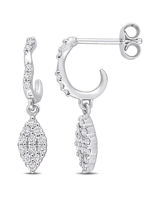 Rina Limor White 14k 0.37 Ct. Tw. Diamond Dangle Earrings