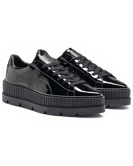 puma fenty pointy creepers black patent