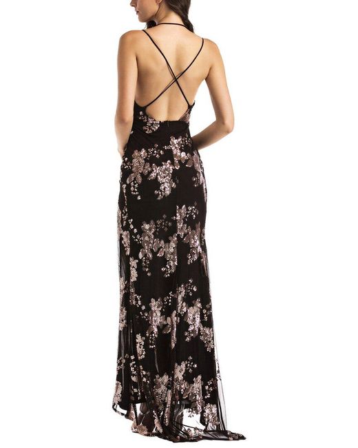 AMINA GLAM Black Maxi Dress