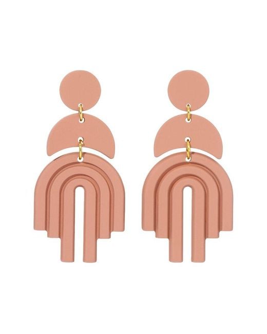 Eye Candy LA Pink Giulia Dangle Drop Earrings