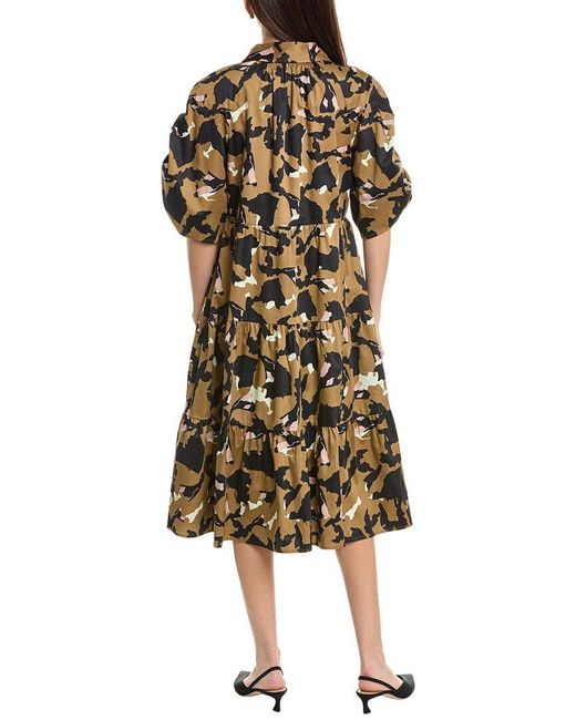CROSBY BY MOLLIE BURCH Yellow Whit Shirtdress