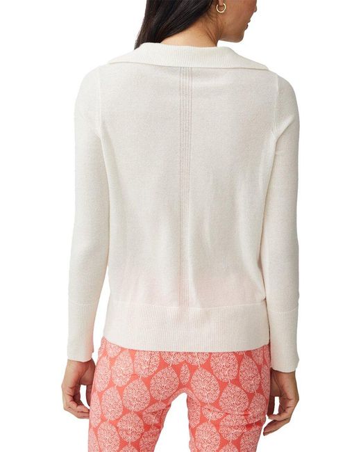 J.McLaughlin White Dillia Cashmere Sweater