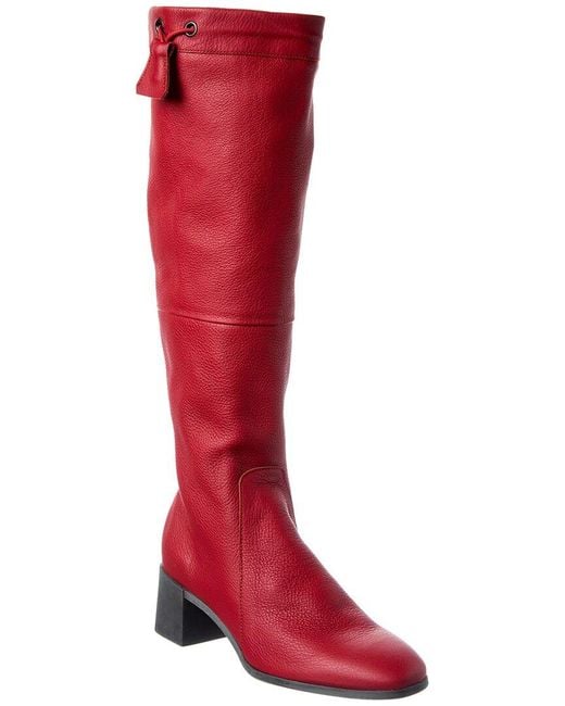 Arche Red Teorna Leather Knee-High Boot