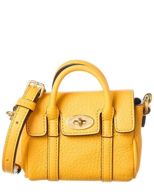 Mulberry Metallic Bayswater Micro Leather Satchel