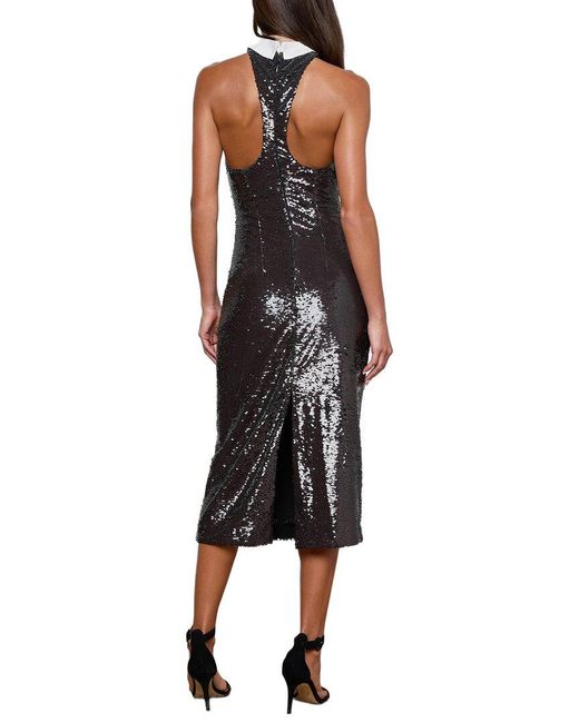 L'Agence Black Lilith Midi Dress