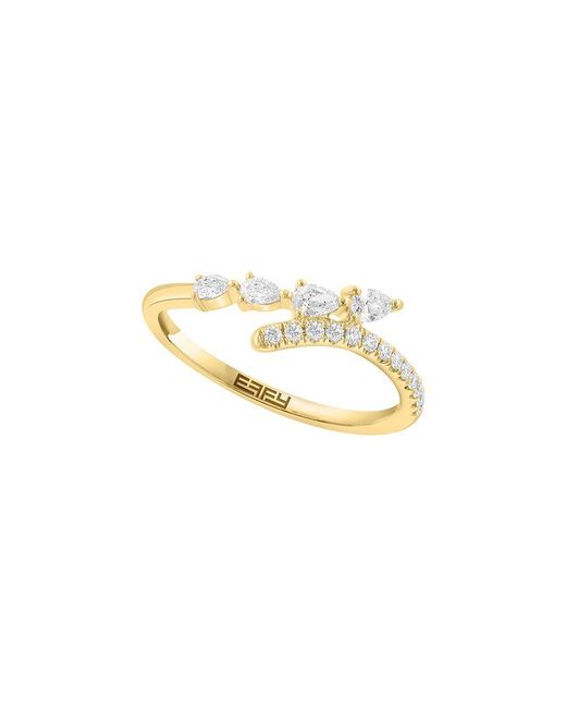 Effy Fine Jewelry Metallic 14K 0.40 Ct. Tw. Diamond & Ruby Ring