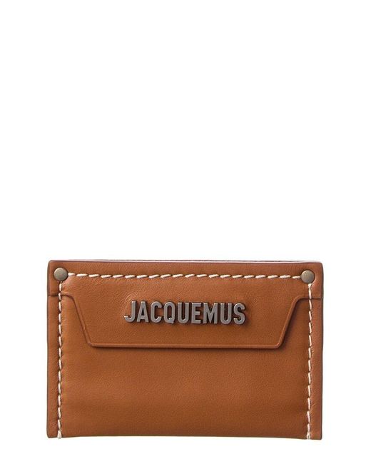 Jacquemus Brown Le Porte Carte Meunier Leather Card Holder