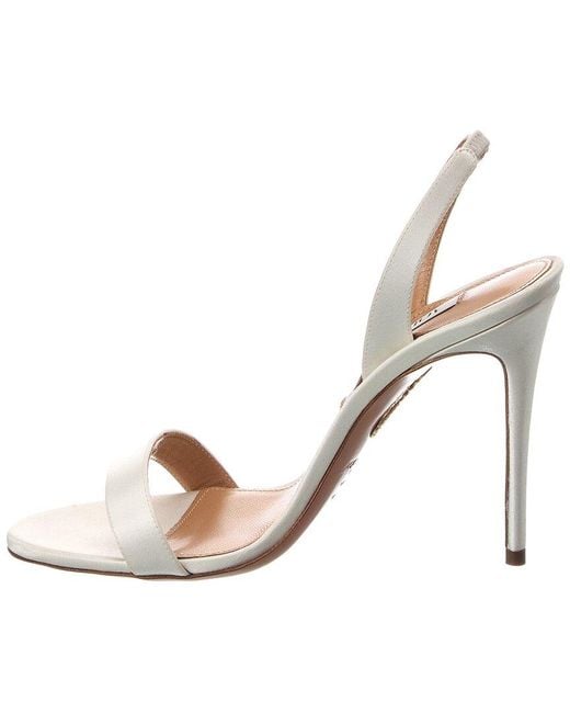 Aquazzura Metallic So Nude 105 Satin Slingback Sandal