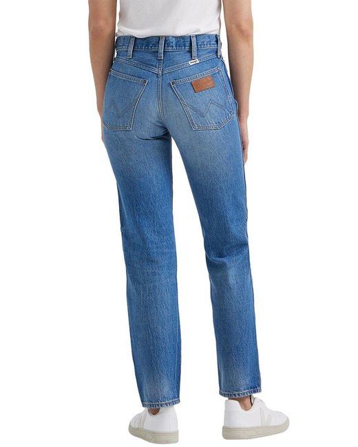 Wrangler Blue Sunset Mid Stone Straight Leg Jean