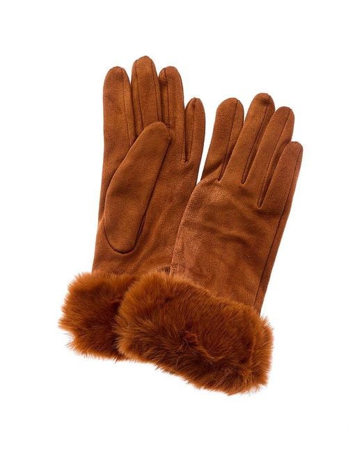 Surell Brown Stretchy Gloves