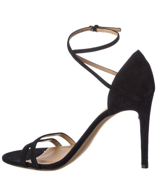 Ferragamo Metallic Ines Xs Suede Sandal