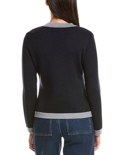 Bruno Magli Black Wool Cardigan