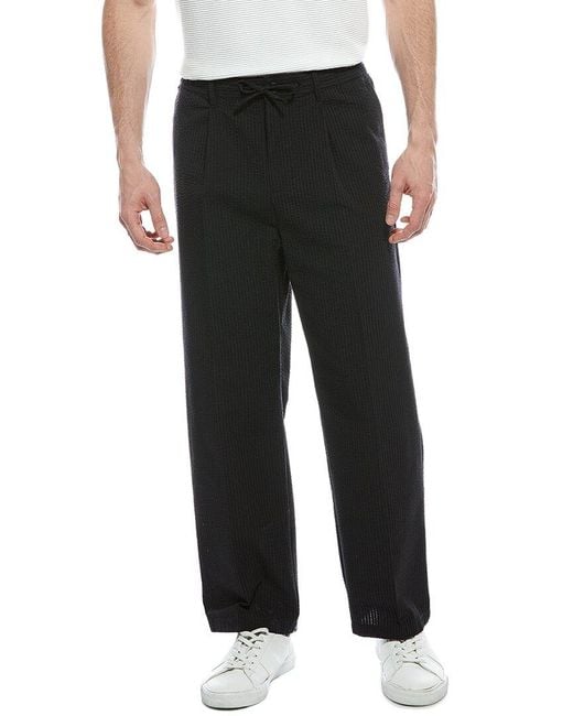 Scotch & Soda Black Relaxed Straight Pant for men
