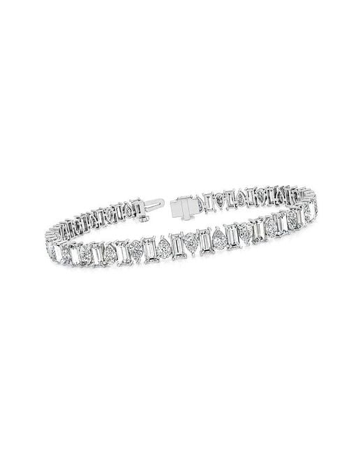 Lab Grown Diamonds White 14K 10.33 Ct. Tw. Lab-Grown Diamond Tennis Bracelet